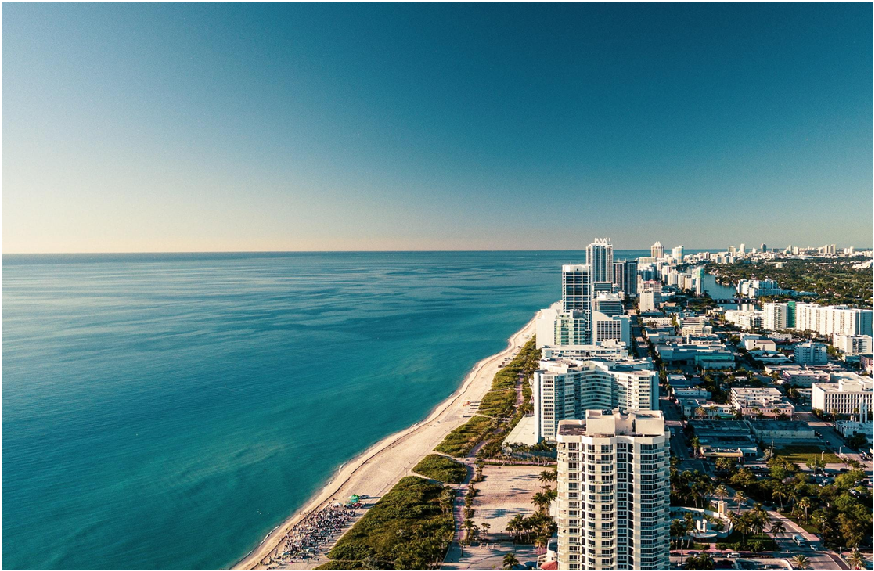 A picture of the coastline of Miami, a place you can travel to with Royal Holiday Vacation Club